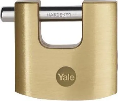 Produktbild von Yale Vorhängeschloss mit Schlüssel, 50mm, Messing, Stahlbügel, Schloss