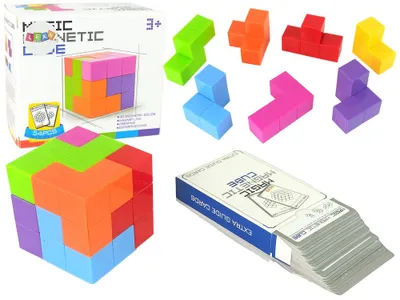 Obrázek produktu pro Magnetické puzzle kostka oboustranné karty 108 výzev