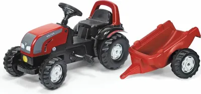 Produktbild von rolly toys Kid Valtra Trettraktor mit Anhänger, Maße: 134x47x52 cm; 01 252 7