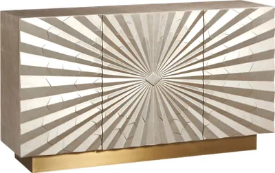 Produktbild von FURNLUX Anrichte Stilig Gold 150cm / Hauptfarbe: Gelb / Abmessungen: 150 x 82 x 40 cm