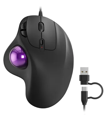 Obrázek produktu pro M509, trackballová myš, kabelová, ergonomický design, rozhraní 2 v 1