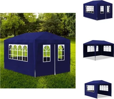 Obrázok produktu pre vidaXL Párty stan 3x4 m modrý - Pavilóny a párty stany
