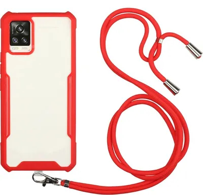 Produktbild von König Design Hülle kompatibel mit Samsung Galaxy A52 4G / 5G / A52s Kunststoff Handykette Cover - Case Handyhülle Rot