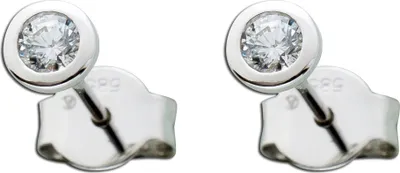Produktbild von Brillant Solitär Ohrstecker Weißgold 585 14K Natur Diamanten 0.25ct
