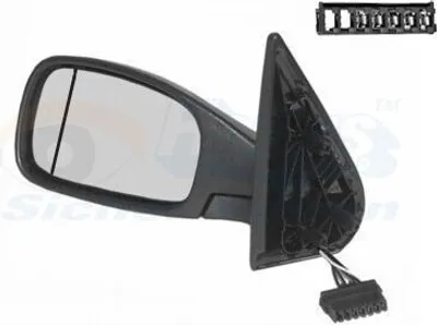 Produktbild von VAN WEZEL 4036817 Außenspiegel Seitenspiegel Links passend für PEUGEOT 306 Schrägheck (7A, 7C, N3, N5) Asphärisch Beheizt Grundiert