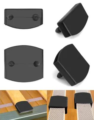 36er-Pack Lattenhalter, 55x9 mm, Schwarz, für Bettseiten und -mitte