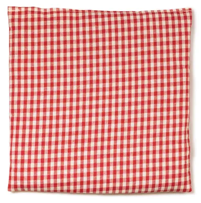 Produktbild von Traubenkernkissen 19x19cm rot-weiß - Wärmekissen Kühlkompresse Körnerkissen