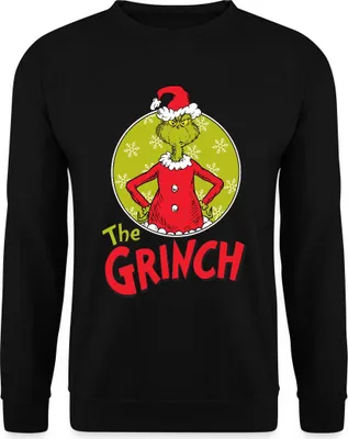 Produktbild von Spreadshirt Der Grinch Logo The Grinch Uni Pullover, L, Schwarz