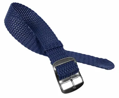Produktbild von Minott Ersatzband Uhrenarmband Perlon / Textil Durchzugsband Blau 23271S, Stegbreite:20mm
