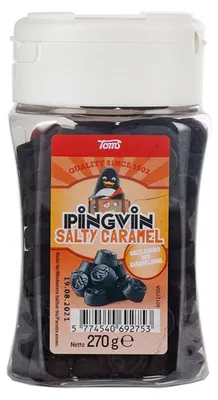 Produktbild von Toms Pingvin Salty Caramel Pastiller 270g