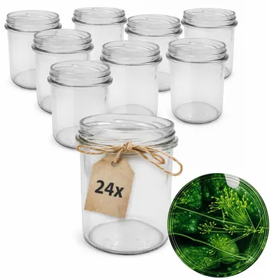 Produktbild von ART TWIST HOME Einmachgläser mit Schraubdeckel 24x 350 ml – Vorratsgläser Glasbehälter Vielseitige Robuste aus Dickem Glas - perfekt für Marmeladen Honig Säfte Gurken Konfitüren und Vorratshaltung