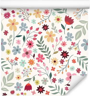 Immagine prodotto di 10m VLIES WALLPAPER Rotolo decorativo PASTELLO Piante Fiori Natura Camera da letto Soggiorno Botanico Lusso 6451