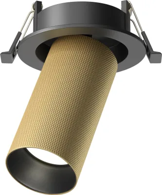 Produktbild von Maytoni  Einbaustrahler Artisan 1x GU10 excl. Schwarz und Mattgold aus Aluminum   10W für Küche, Schlafzimmer, Wohnzimmer, Esszimmer, Lobby