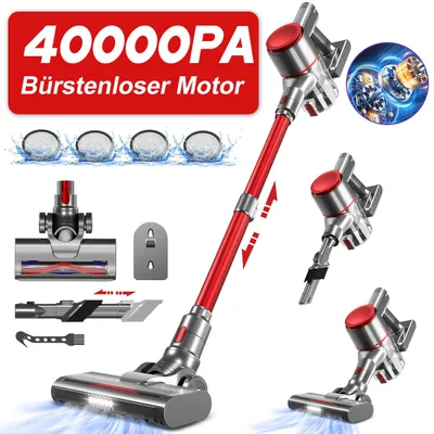 Produktbild von Hiazurm Akku Staubsauger,HEPAx4,40000Pa Staubsauger kabellos,50 Min, Haushalte mit Haustieren,kabelloser Staubsauger,Anti-Tangle-Staubsauger