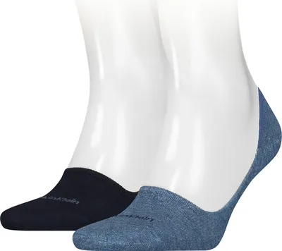 Produktbild von 2er Pack Calvin Klein Mid-Cut Füßlinge Herren 006 - denim melange 43-46