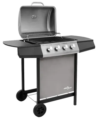 Produktbild von vidaXL Gasgrill mit 4 Flammen Schwarz und Silbern