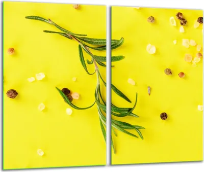 Produktbild von Herdabdeckplatten 2 teilig 30x52 Glaskeramikfeld Abdeckung Glas Gelb