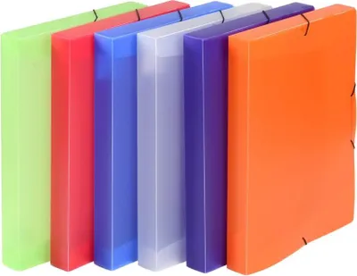 Obrázek produktu pro Karton P+P Krabice PP s gumou A4 Opaline assort 9-045