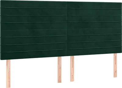 Produktbild von vidaXL Kopfteil Dunkelgrün 180x5x118/128 cm Samt