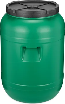 Image de Garronda Fût à col large 80 litres avec couvercle sans joint – Récipient en PEHD sans BPA pour l'eau, le stockage, les aliments pour animaux, la choucroute et les cornichons GD-0142