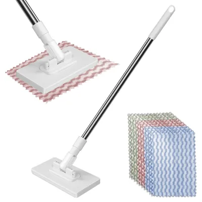 Produktbild von Wischmopp mit Druck-Klemm-System - Kompakter Mini-Mopp mit automatischem Tuchwechsel - 1 Stück