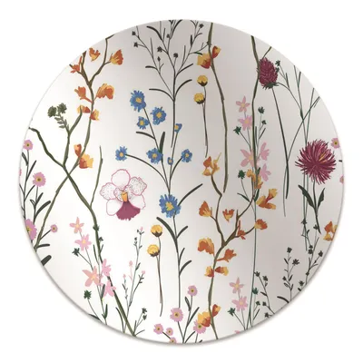 Produktbild von Rundmatte - Stuhlunterlage Bürostuhlunterlage - Rund Ø 100 cm - Bodenmatte - Fußmatte - Feldblumen