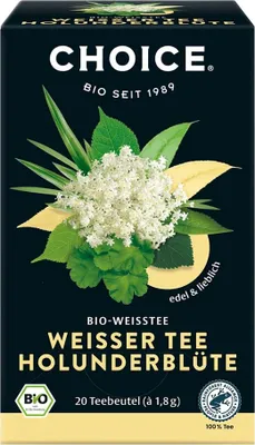 Produktbild von CHOICE - Weißer Tee HolunderblüteTee - 36g