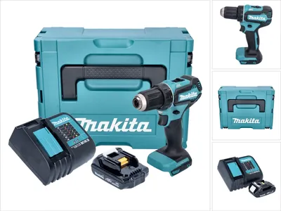 Produktbild von Makita DDF 485 SY1J Akku Bohrschrauber 18 V 50 Nm Brushless + 1x Akku 1,5 Ah + Ladegerät + Makpac