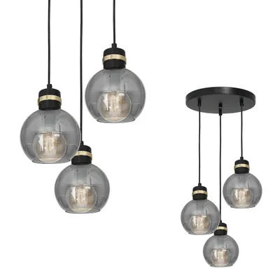 Produktbild von Pendelleuchte OMEGA SCHWARZ/GOLD 3xE27 von Milagro