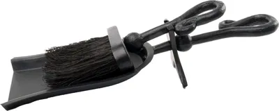 Produktbild von Hill Interiors - Besen & Schaufel für Kamin, Krummstabgriff HI4746 (Einheitsgröße) (Schwarz)