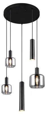 Obrázek produktu pro TRIO-Leuchten závěsné svítidlo MATARO DH 40x150 cm černé závěsné svítidlo závěsné svítidlo