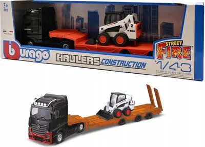 Obrázek produktu pro Mercedes Benz Actros Gigaspace LKW-Lader Bobcat Bburago 1:43 32313