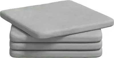 Obrázok produktu pre vidaXL Vankúš na sedenie 4 ks Svetlosivá 40 x 40 x 3 cm Zamat