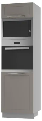 Produktbild von Backofenschrank Kvantum Q-D14/RU/60/207 mit Klappe 60cm Korpus- & Frontfarbe wählbar,beige matt,grau