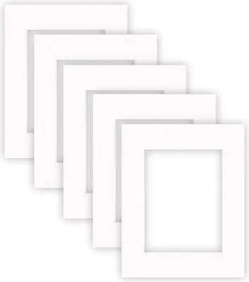 Produktbild von nielsen Conservation Passepartout 1,5 mm, 5er Set, Außenformat 24x30 cm für Bildformat 15x20 cm, Reinweiß glatt