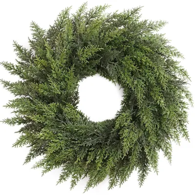 Künstlicher Weihnachtskranz 55 cm, PE-Tannenkranz, Grün