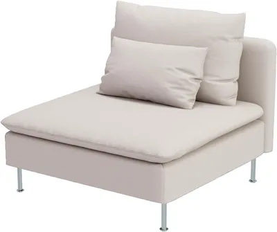 Image de Housse de canapé SODERHAMN 1 place en polyester beige.