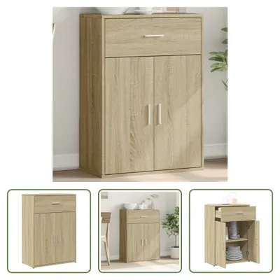 Zdjęcie produktu dla Kredens The Living Store dąb sonoma 60x30x84 cm materiał drewnopochodny
