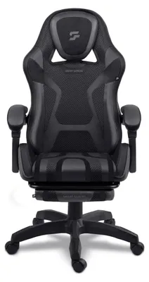 Obrázok produktu pre Herná stolička s ergonomickým dizajnom a opierkou nôh – nastaviteľná kancelárska stolička s výškou sedadla 42-52 cm – moderný dizajn