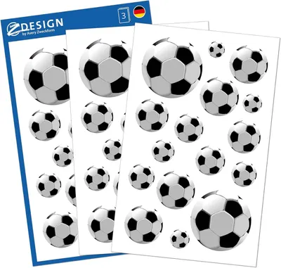 Image de Autocollants pour enfants, thème football, 48 autocollants