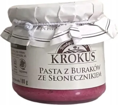 Obrázek produktu pro Růžová pasta z řepy s slunečnicovými semínky, 180 g, veganská