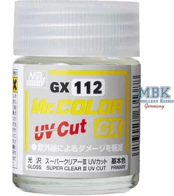 Produktbild von Mr Hobby - Gunze GX-112 - Mr. Color GX Super Clear III UV Cut Gloss (18ml)