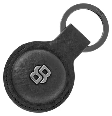 Zdjęcie produktu dla BOSS Key ring with AirTag holder Double B Saffiano Black