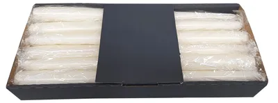 Spitzkerzen weiß 30 cm Ø 2,3 cm 12 Stück Brenndauer 10 Std.