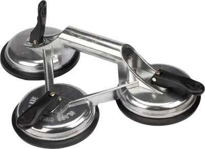 Obrázek produktu pro Hliníkový přísavný podstavec na sklo, trojitý, 120 mm