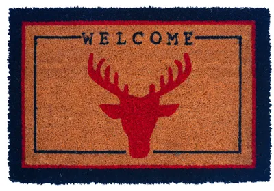 Produktbild von Relaxdays Fußmatte Kokos, Welcome, 60x40cm, rutschfest, wetterfest, Fußabstreifer innen & außen, Türvorleger, mehrfarbig