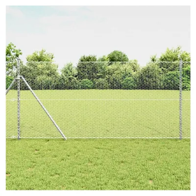 Produktbild von Zaunpfosten Silber 100 x 1 m (25 mm Maschen) Stahl Gartenzaun für Hundezaun, Weidezaun, Gartenzaun und Hühnerzaun