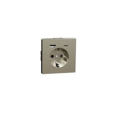 Image de Merten Prise Schuko avec chargeur USB MEG2367-6036 (MEG2367-6036)