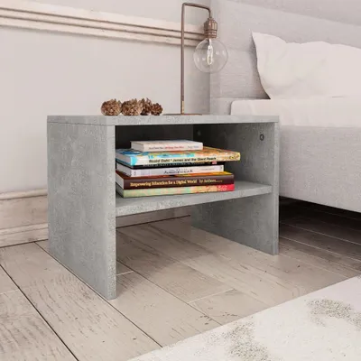 Obrázek produktu pro vidaXL Noční stolky 2 ks. Betonově šedé 40x30x30 cm odvozený dřevěný výrobek