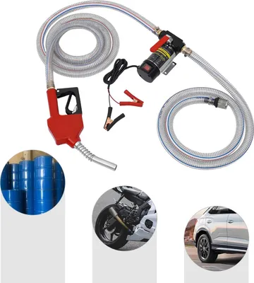 Image de Pompe de transfert diesel - Auto-amorçante 12 V - Débit 45 l/min - Vitesse de rotation 3600 tr/min - Puissance 175 W - Hauteur de refoulement 10 m - Hauteur d'aspiration 5 m - Rouge